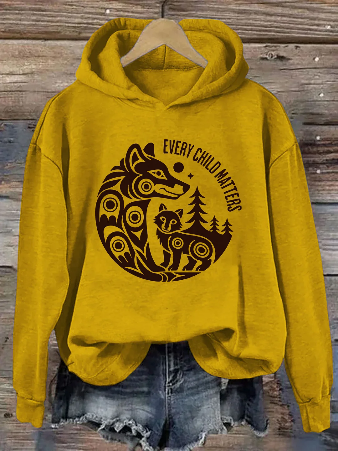 Indigenous Fox Wolf  Hoodie
