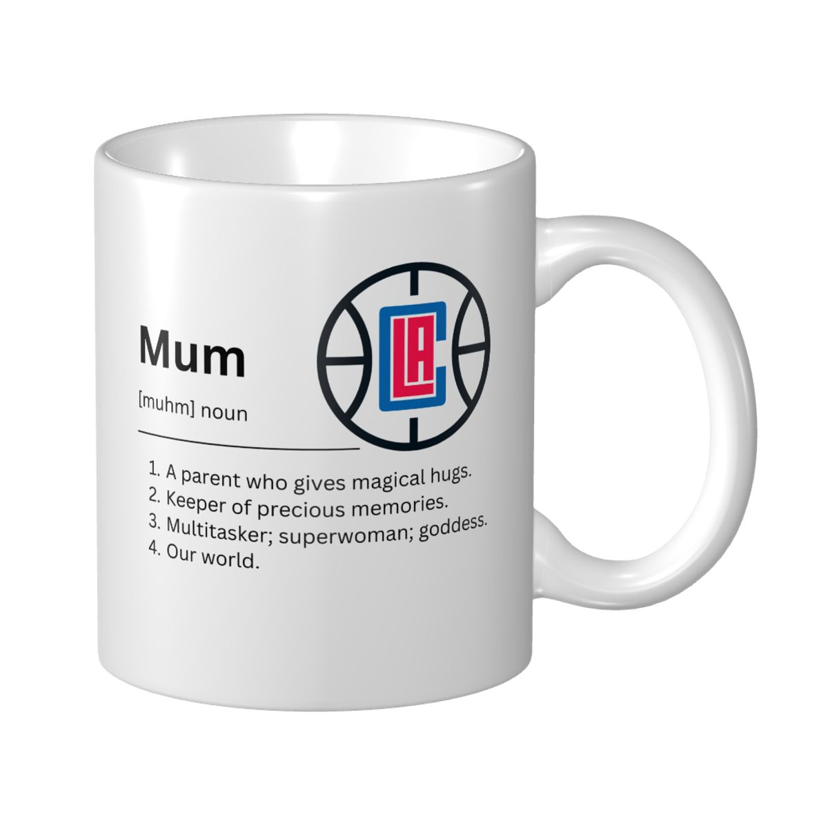 Los Angeles Clippers Minimalist Dictionary Mother's Day Ceramic Mug