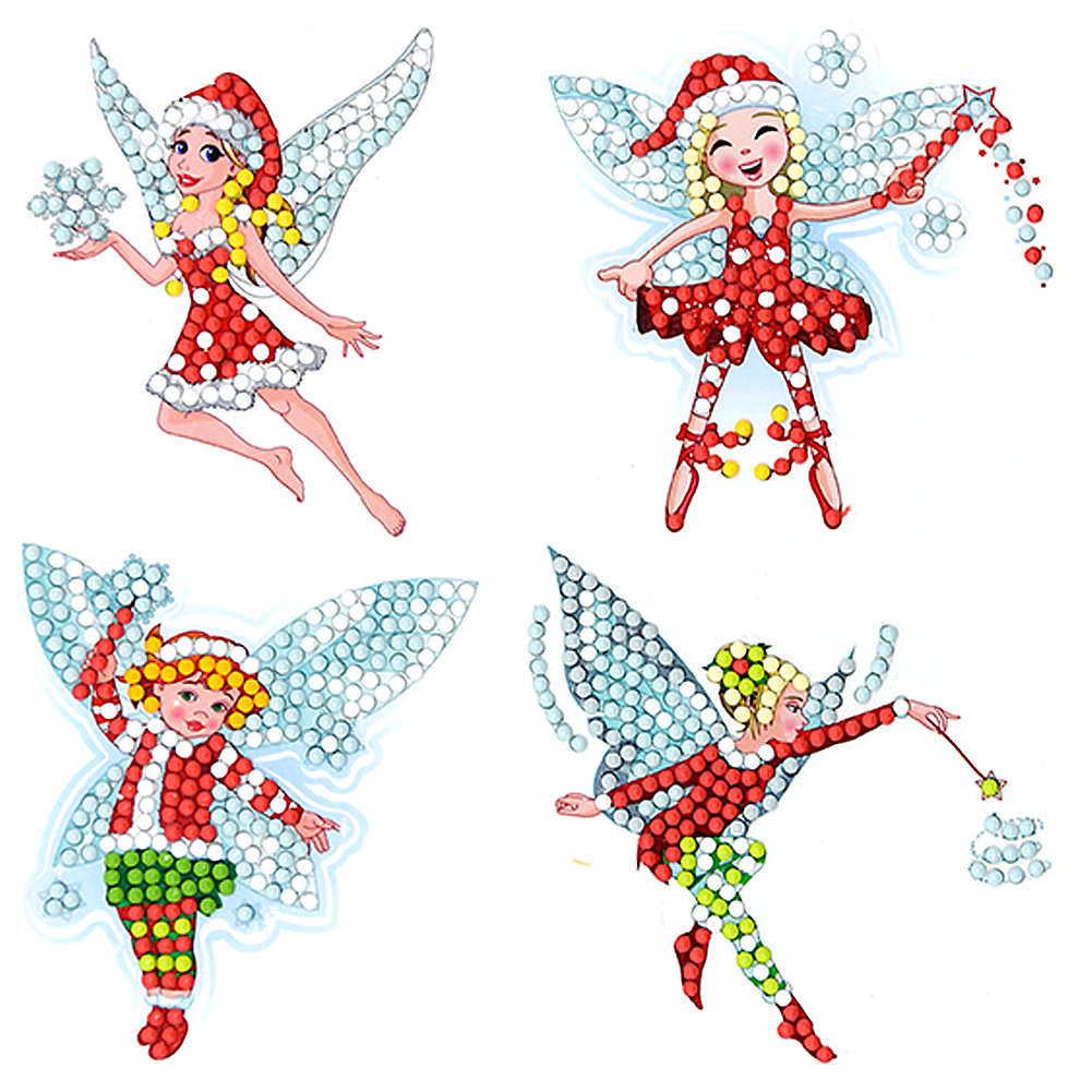 

4pcs Colorful Elf - 5D DIY Craft Sticker, 501 Original
