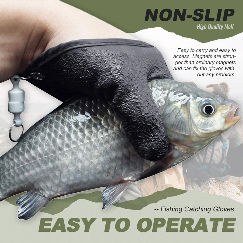 Fishing Catching Gloves Nonslip Fisherman Protect Hand