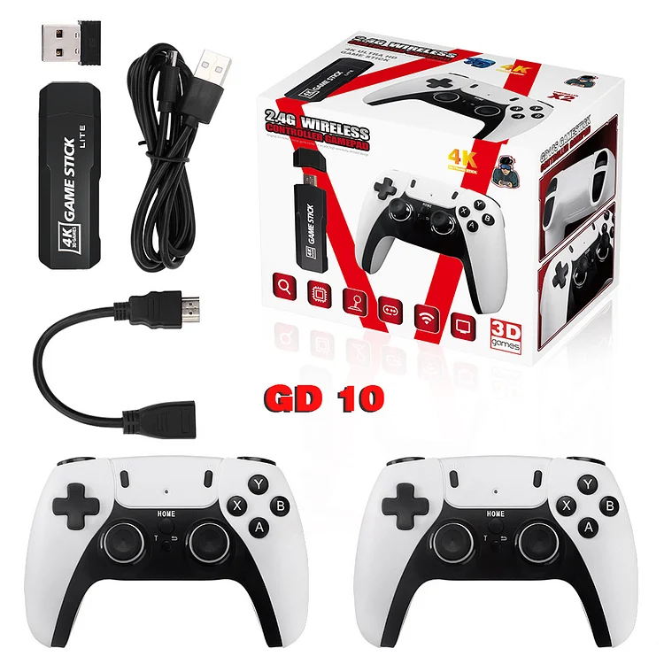 GD10 PRO TV Game Console X2 PLUS Retro Game Console Arcade Joystick Two Player Game Console 256G