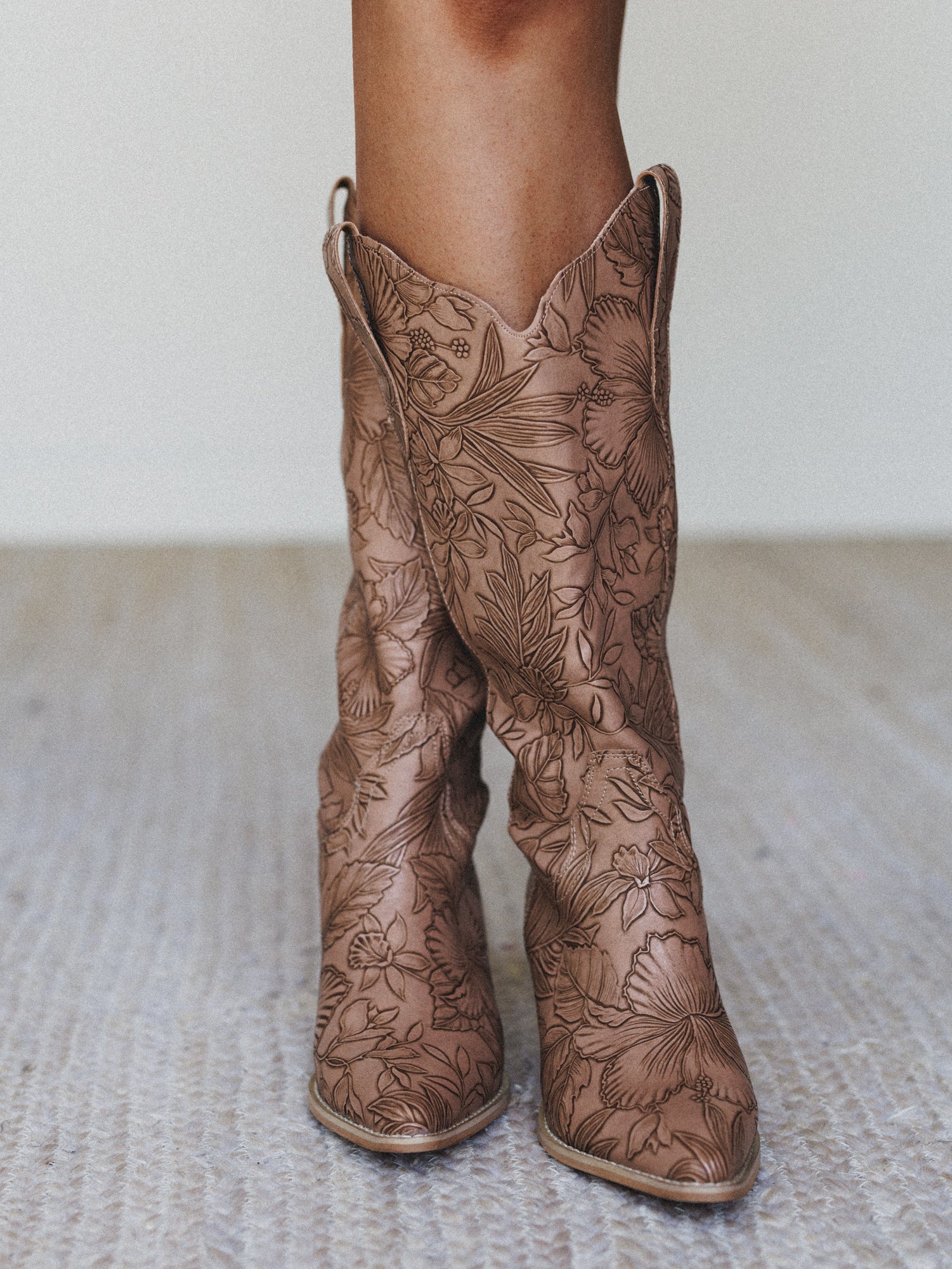 Flora Boot - Brown Floral