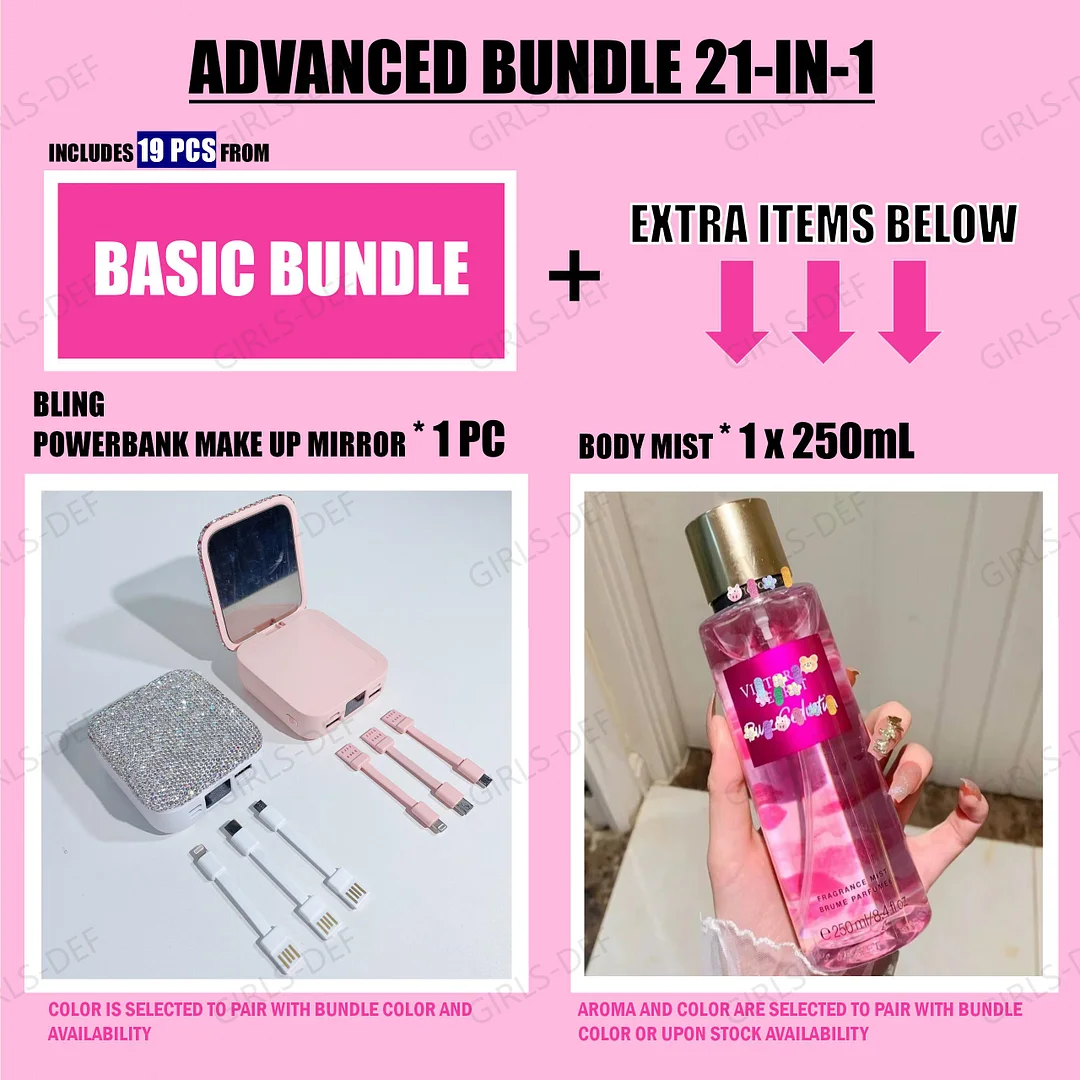 (PURPLE) Jumbo Designer Totebag and Designer Beauty 42-IN-1 Set