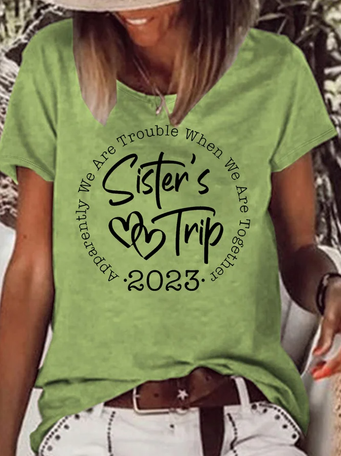 Sister's Trip Printed Women's T-shirt socialshop