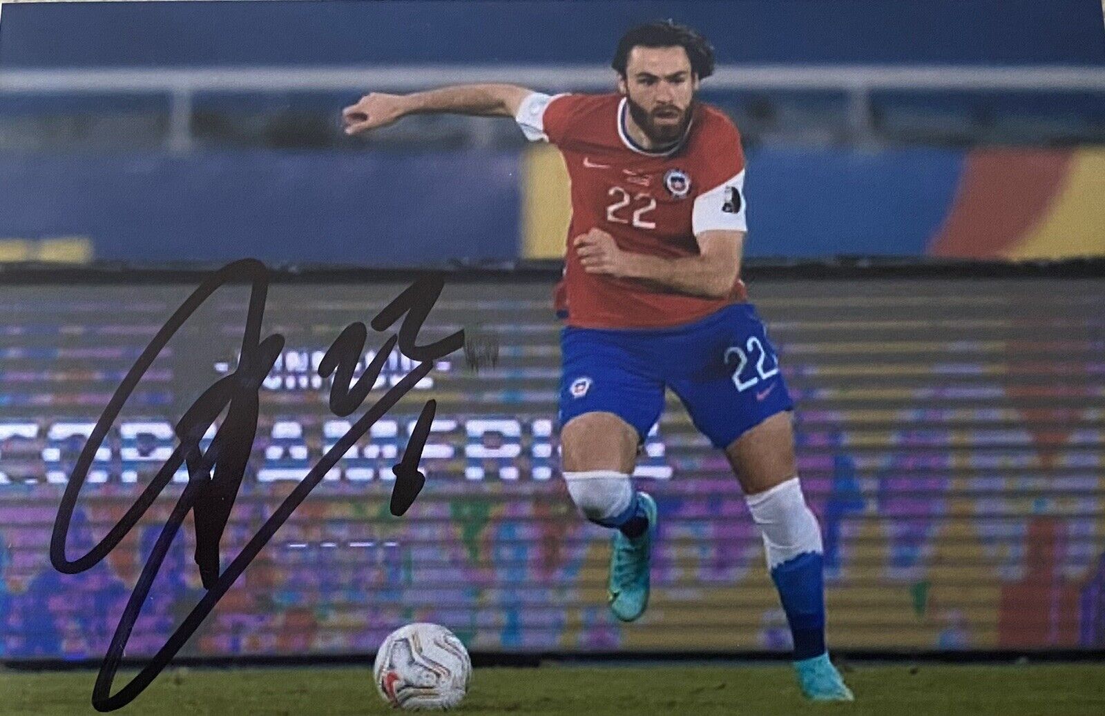 Ben Brereton Diaz Genuine Hand Signed Chile 6X4 Photo Poster painting