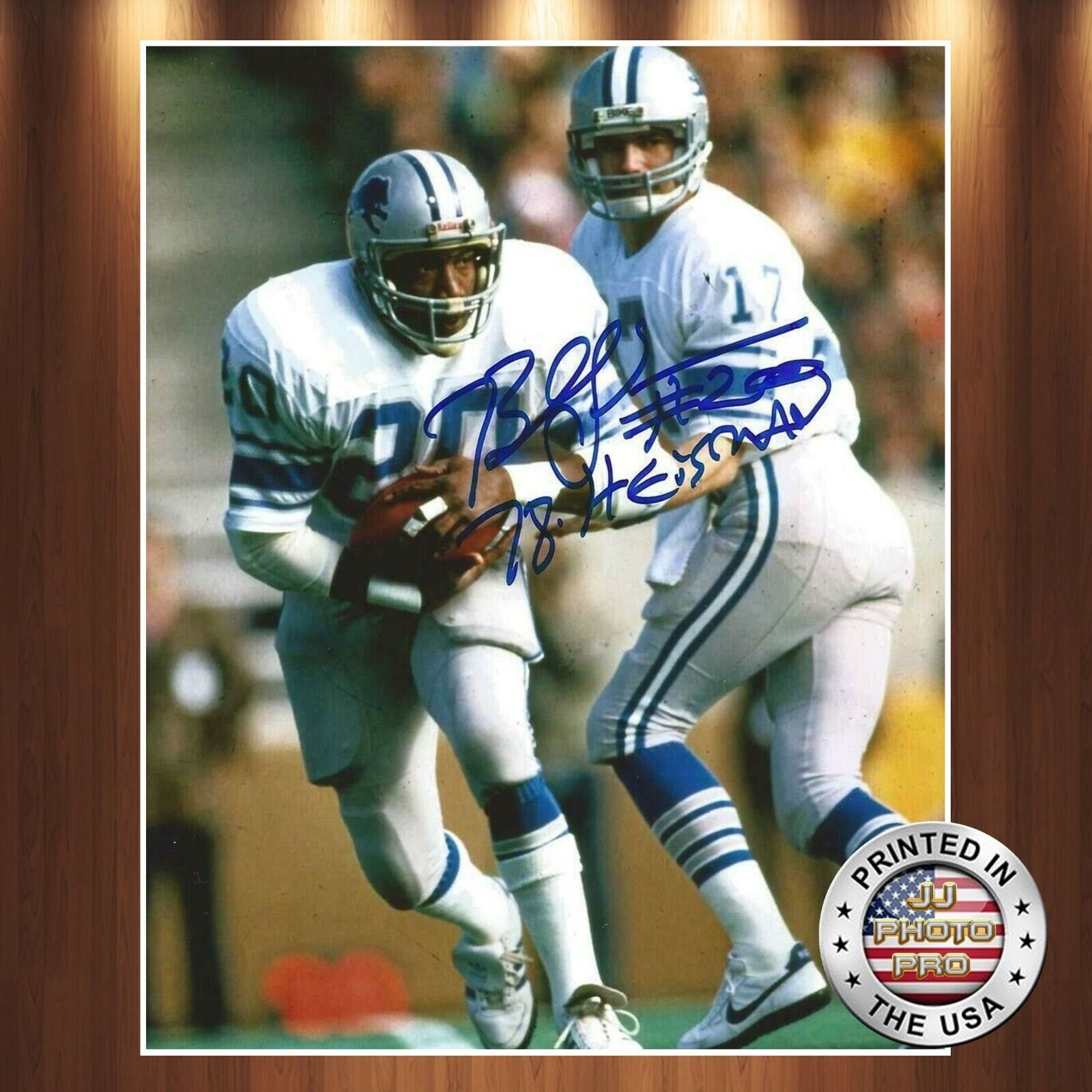 Billy Sims Autographed Signed 8x10 Photo Poster painting (HOF Lions) REPRINT