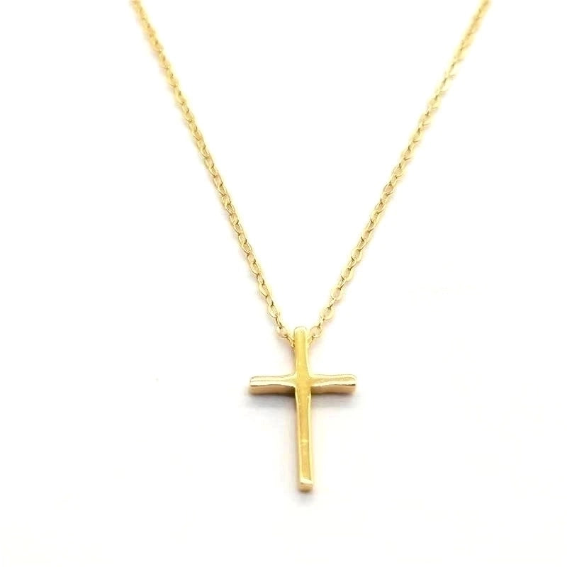 925 Sterling Silver Plating Cross Pendant Necklace
