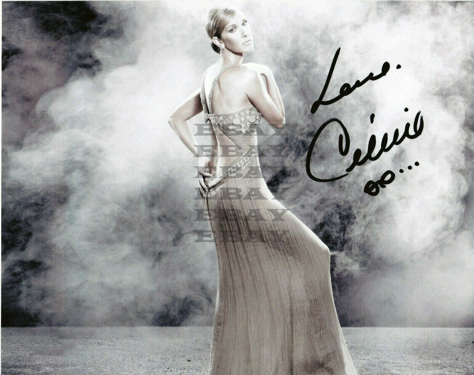 Celine Dion signed 8x10 Photo Poster painting Reprint