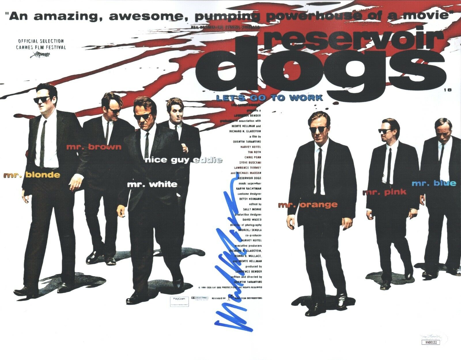 Michael Madsen Signed 11x14 Reservoir Dogs Mr. Blonde Authentic Auto JSA COA