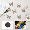 6Pcs Diamond Painting Acrylic Butterfly Fridge Magnet