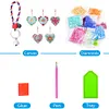 5pcs Double Side Diamond Painting Special-shaped Drill Heart Keychain Kits