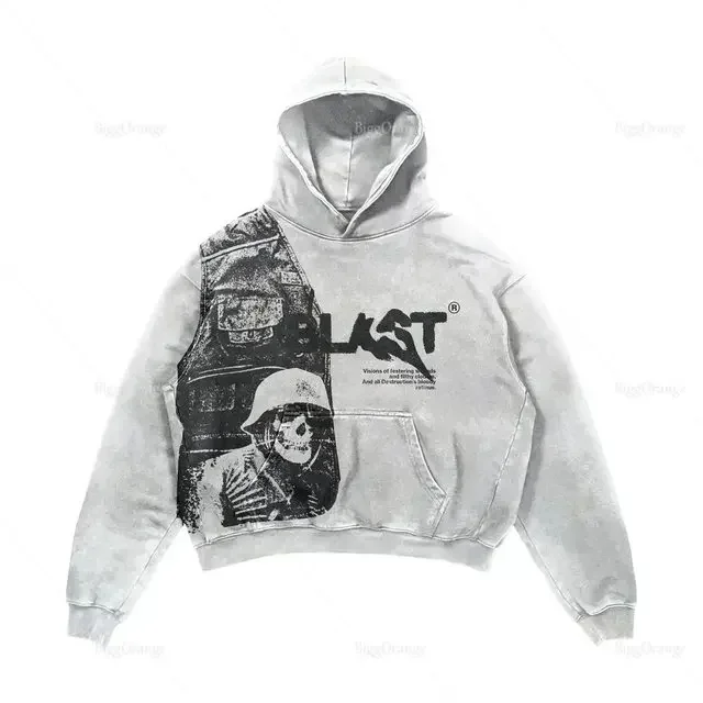 Aonga Harajuku cartoon print hoodies sweatshirt oversized tops hoodie streetwear goth tracksuit men popular y2k clothes men clothing aonga
