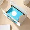Blue Butterfly DIY PU Diamond Painting Tissue Box Kit Desktop Tissue Holder with Rhinestone Diamond Desk Decorative Tissue Box for Adults Desktop Storage Organizer