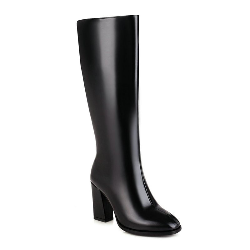 Euro Style Female High Heels Fashion Party Night Club Shoes Woman Winter Warm Women Knee High Western Boots