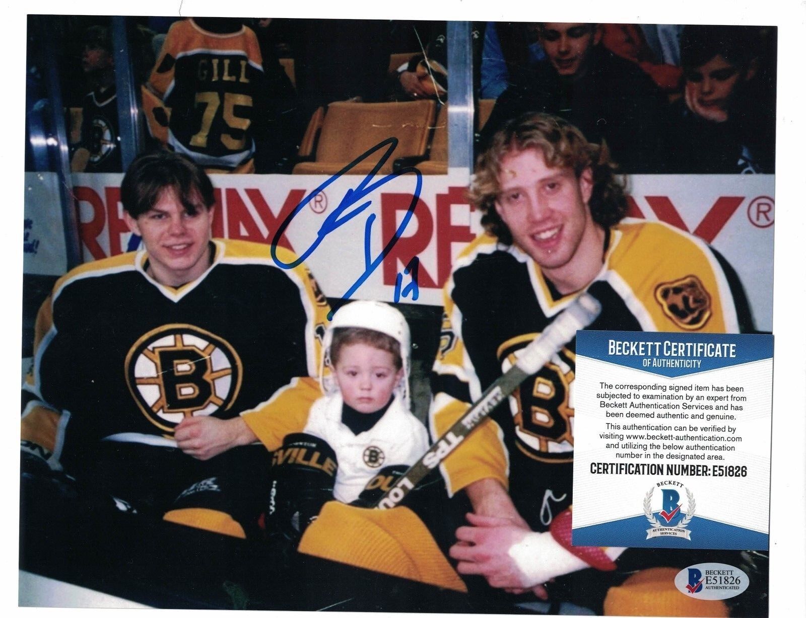 Ryan Donato Boston Bruins KID Thornton Signed 8 x 10 Photo Poster painting BAS Beckett Certified