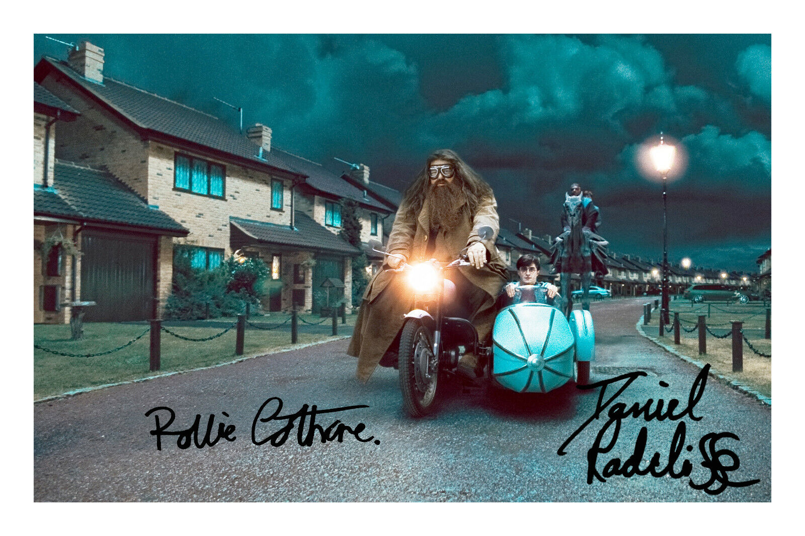 Daniel Radcliffe & Robbie Coltrane Signed A4 Photo Poster painting Print Harry Potter & Hagrid