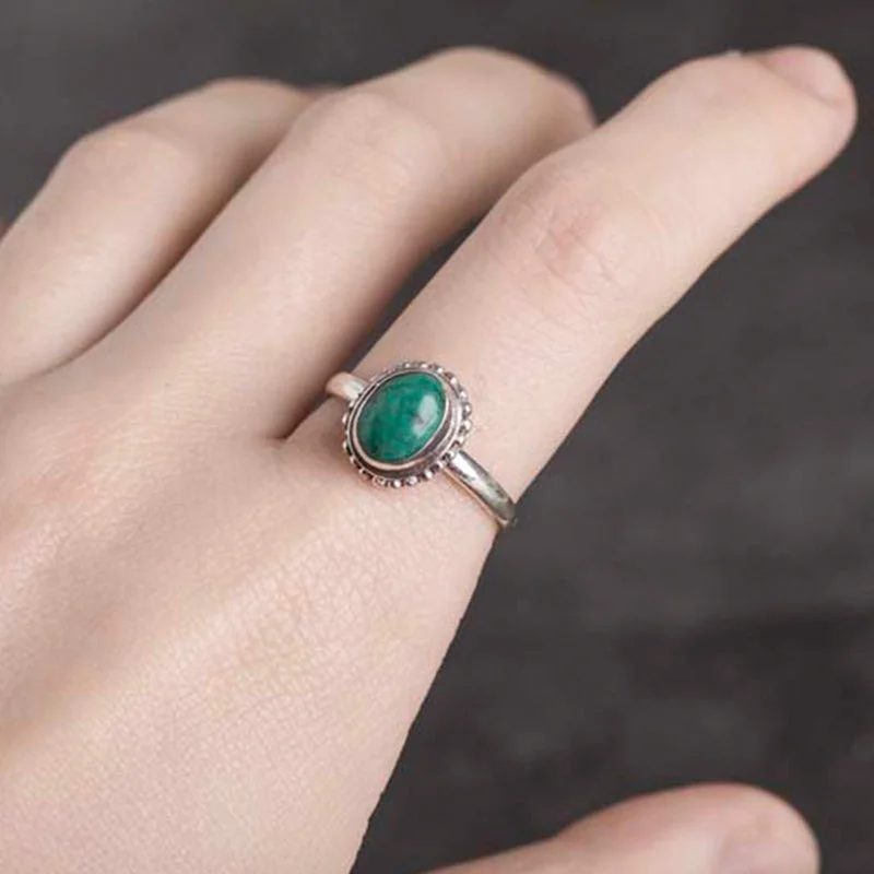 Turquoise Wisdom 925 Sterling SilverLove Ring