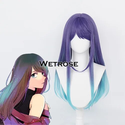 [Wetrose] In Stock Kurokawa Akane Wig Cosplay Oshi no Ko Long Short Kurogawa Hoshino Ai Blue Purple Violet Bob Straight Hair