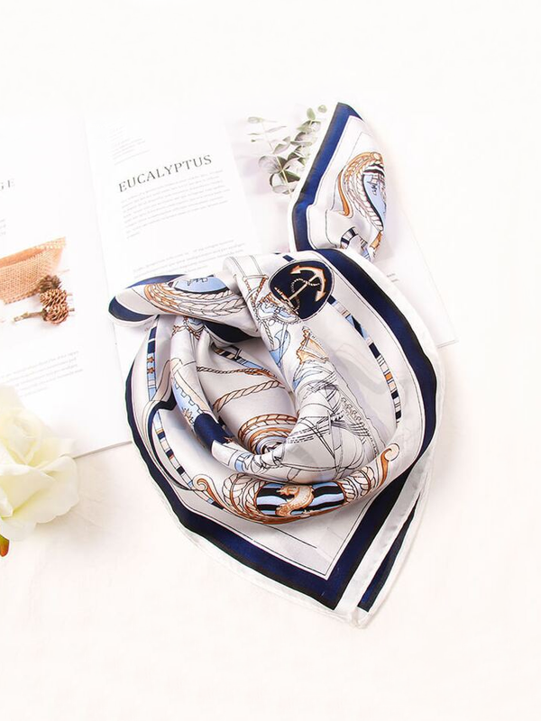 Silk Scarf Temperament Style White