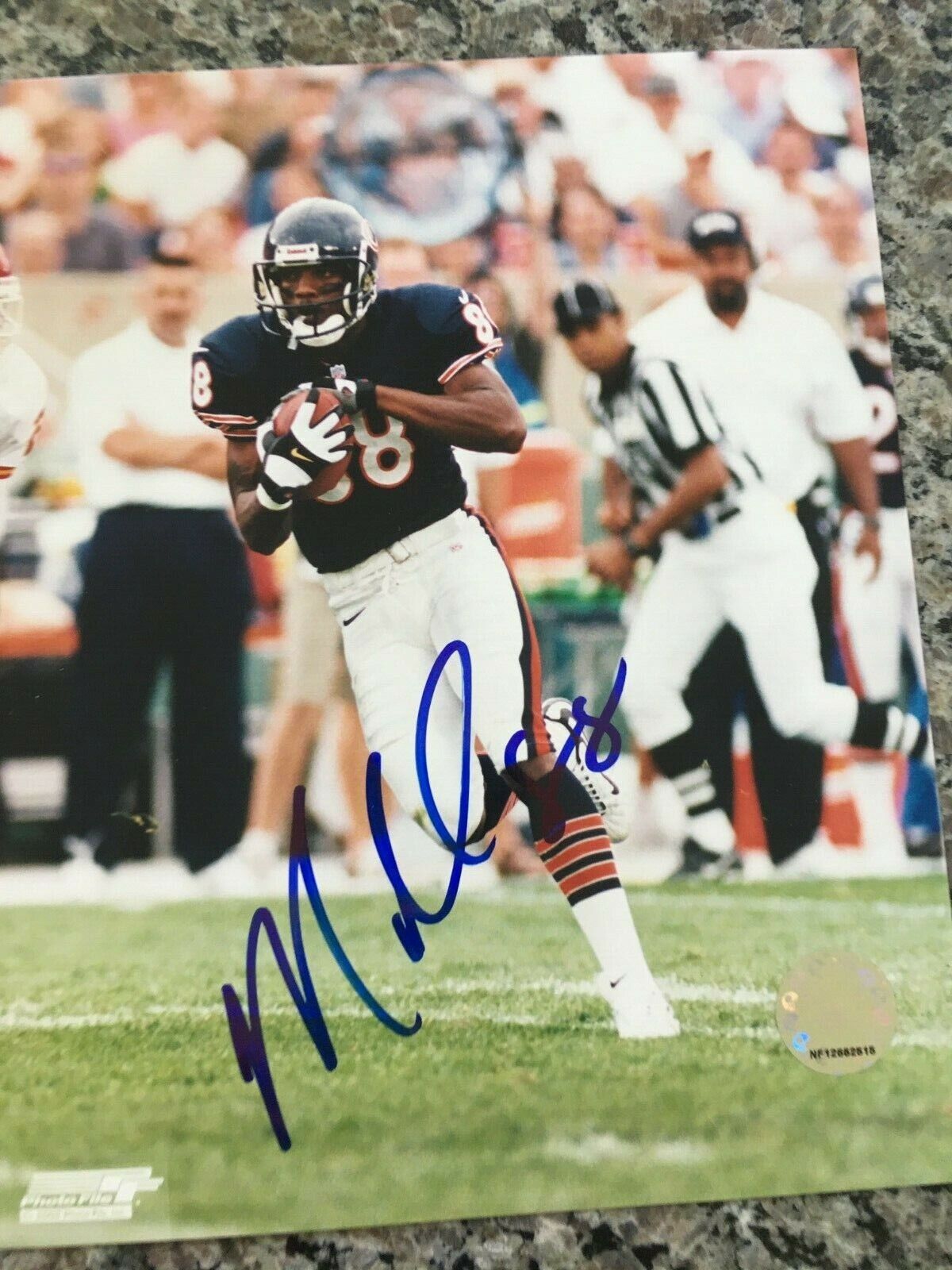 MARCUS ROBINSON CHICAGO BEARS RARE SIGNED Photo Poster painting