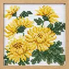 November - Chrysanthemum Partial Bead Embroidery Kit 9CT Pre-Printed Bead Cross stitch 23*23CM