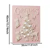 Christmas Tree 5D DIY Round Special Shaped Pearl Partial Drill Diamonds Dots Gem Art Kits with Wooden Frame Diamond Dots Paintings 30x40cm Diamonds Paintings Gem Art for Adults Beginners Home Decor