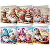 6pcs Diamond Painting Good Morning Goblin Greeting Card with Envelope for Family Friends Holiday Gift Congratulations