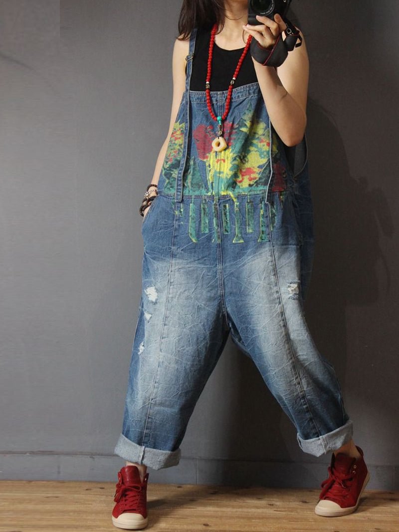 Diamonds In Sky Printed Overall Dungaree