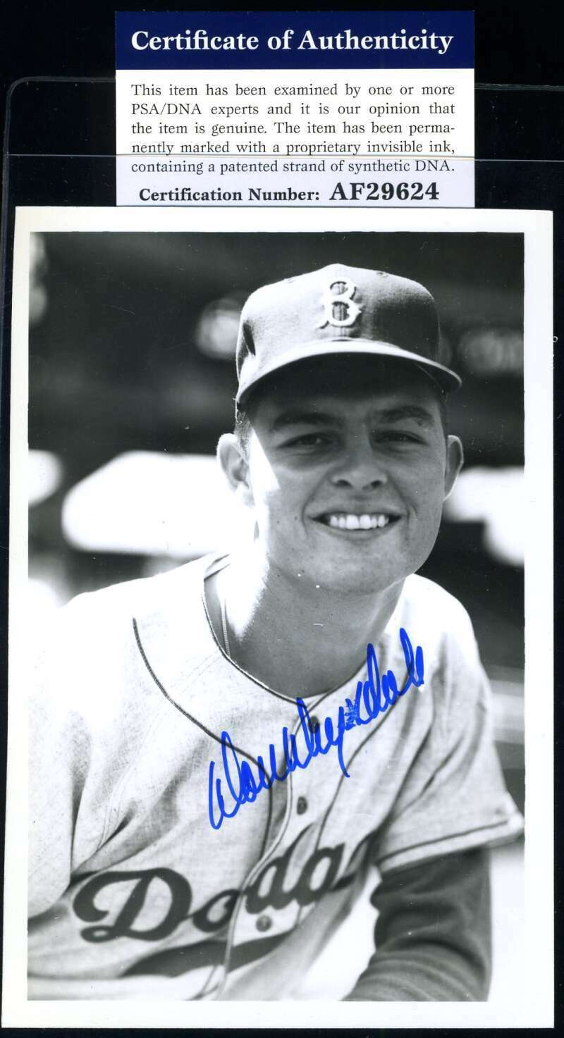 Don Drysdale PSA DNA Coa Hand Signed Dodgers Brace Photo Poster painting Autograph