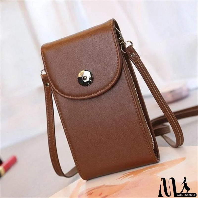 MidiSono - Vintage PU Universal Shoulder Phone Bag