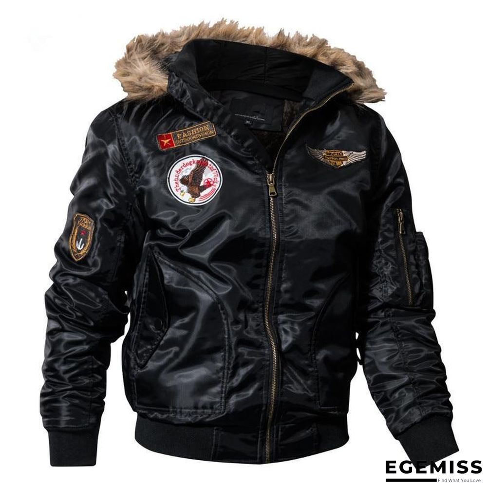 Men's Bomber Pilot Jacket Winter Parkas Army Military Motorcycle Jacket Cargo Outerwear Air Force Army Tactical Coats | EGEMISS
