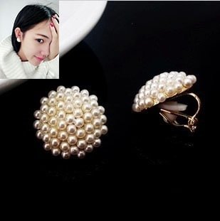 UsmallLifes King Simulation Pearl Ear Clip US Mall Lifes