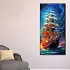 Diamond Painting-DIY Full Round Drill Large Sailboat(80*40 CM)