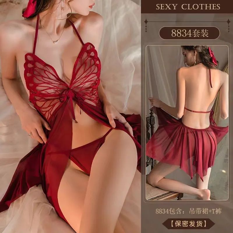 Churchf Sex Lingerie Sexy Uniform Net Yarn Bow Pyjamas Seduction Passion Bed Free Flirt Hot Suit Woman