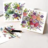 6Pcs Bouquet Diamond Painting Greeting Card Diamond Handmade Card for Friends