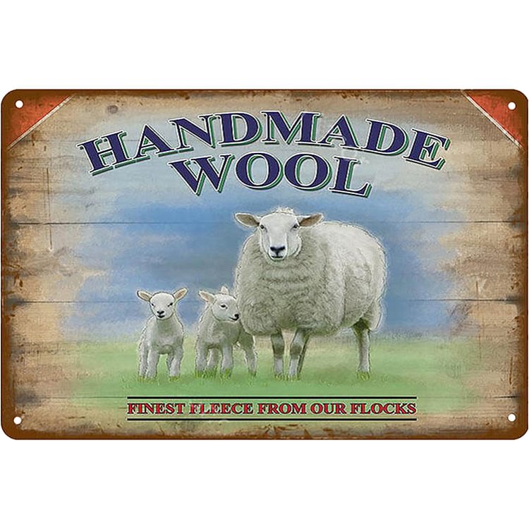 Sheep - Vintage Tin Signs/Wooden Signs - 7.9x11.8in & 11.8x15.7in