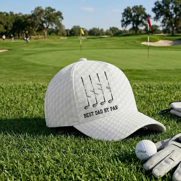 Personalized Best Dad By Par Cap, Best Grandpa By Par Hat, Custom Name Father Day Golf Gift, Golf Lover Gift For Him, Dad Birthday Golf Gift