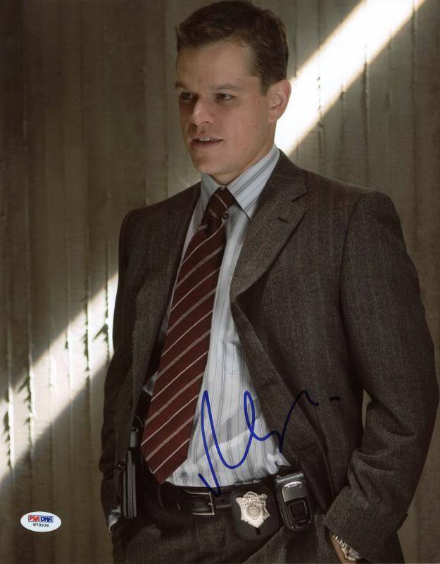 Matt Damon The Departed Signed Authentic 11X14 Photo Poster painting Autographed PSA/DNA #W79936