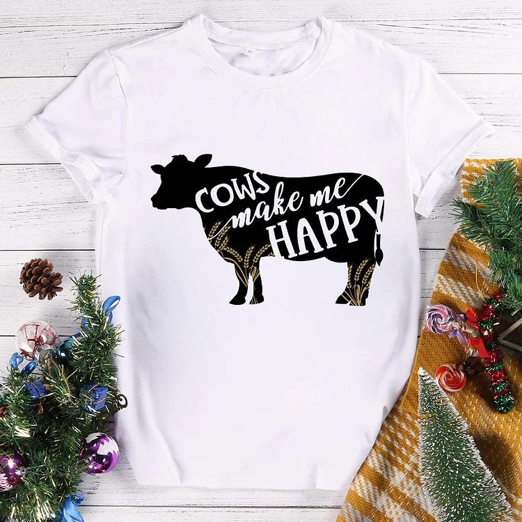 PSL - Cow Make Me Happy T-Shirt-010681