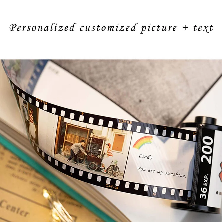Porte Clé Personnalisée avec Photo Colorée Rouleau de Film Caméra