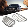 1Pair Front Hood Grill 51137113733 51137113734 for BMW X5 E53 04-06 Racing Grill