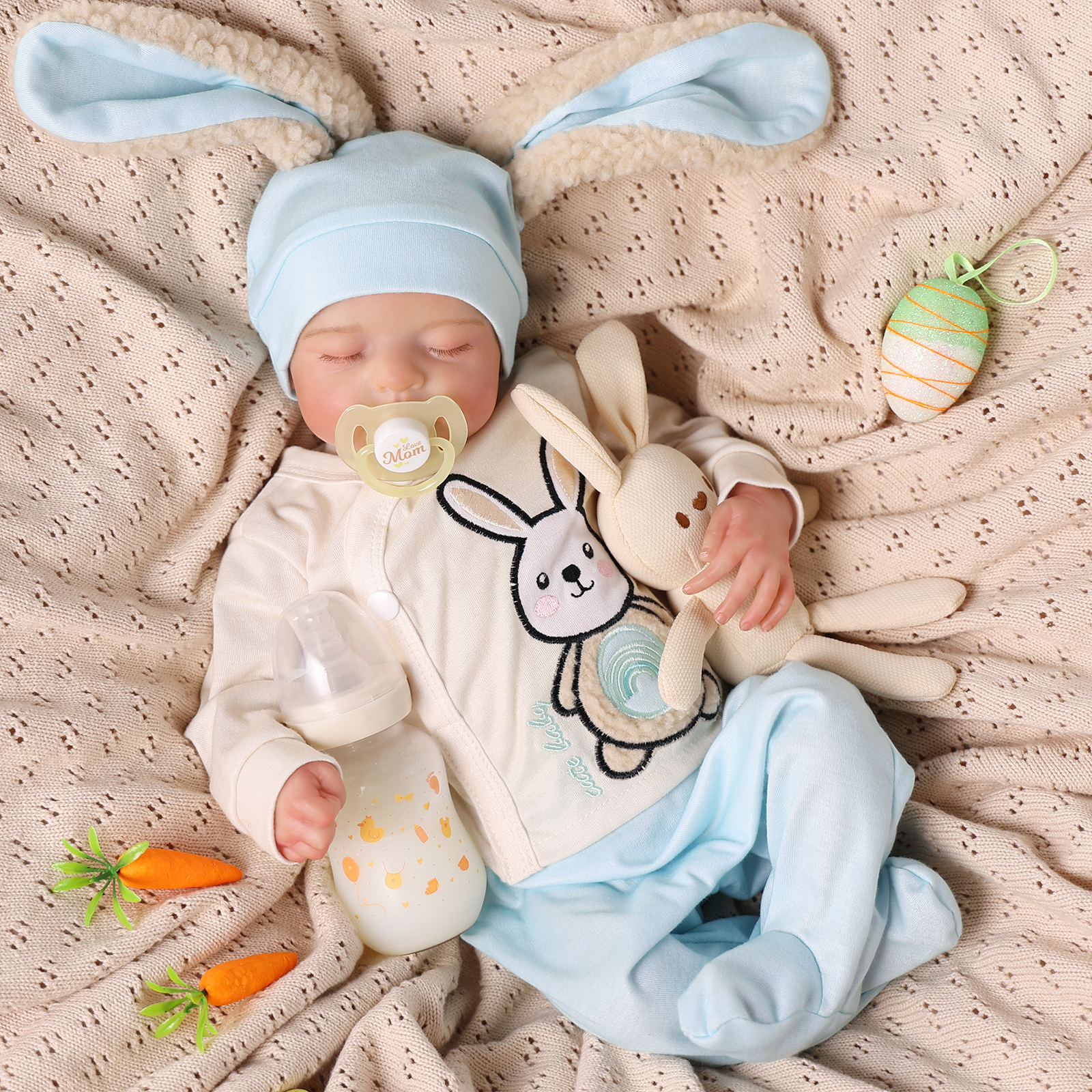 Babeside Sleeping Reborn Baby Noah 20'' Little Infant Girl Emotional Bond Companion