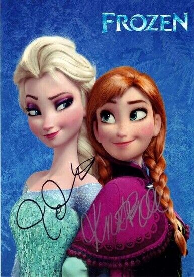 FROZEN - Anna & Elsa - SIGNED Photo Poster painting POSTER -  POSTAGE