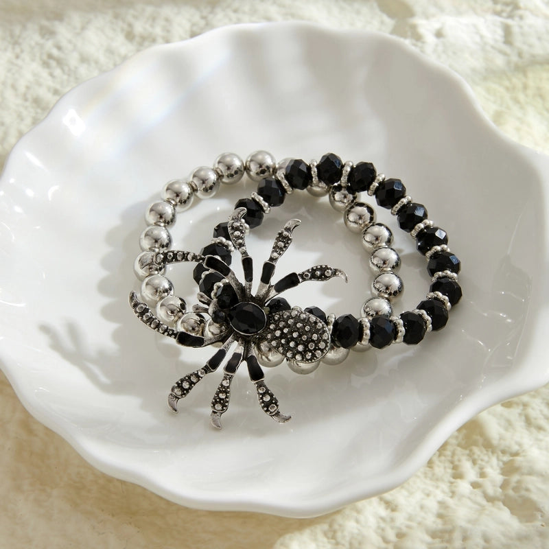 Cute Hip-Hop Exaggerated Spider Arylic Zinc Alloy Halloween Men’s Bracelets