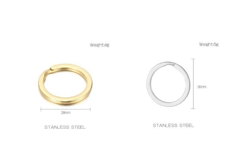 1 Piece Stainless Steel 18K Gold Plated Round