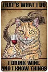 6PCS chat - Panneaux en &eacute;tain m&eacute;tallique(20*30cm/30*40cm)