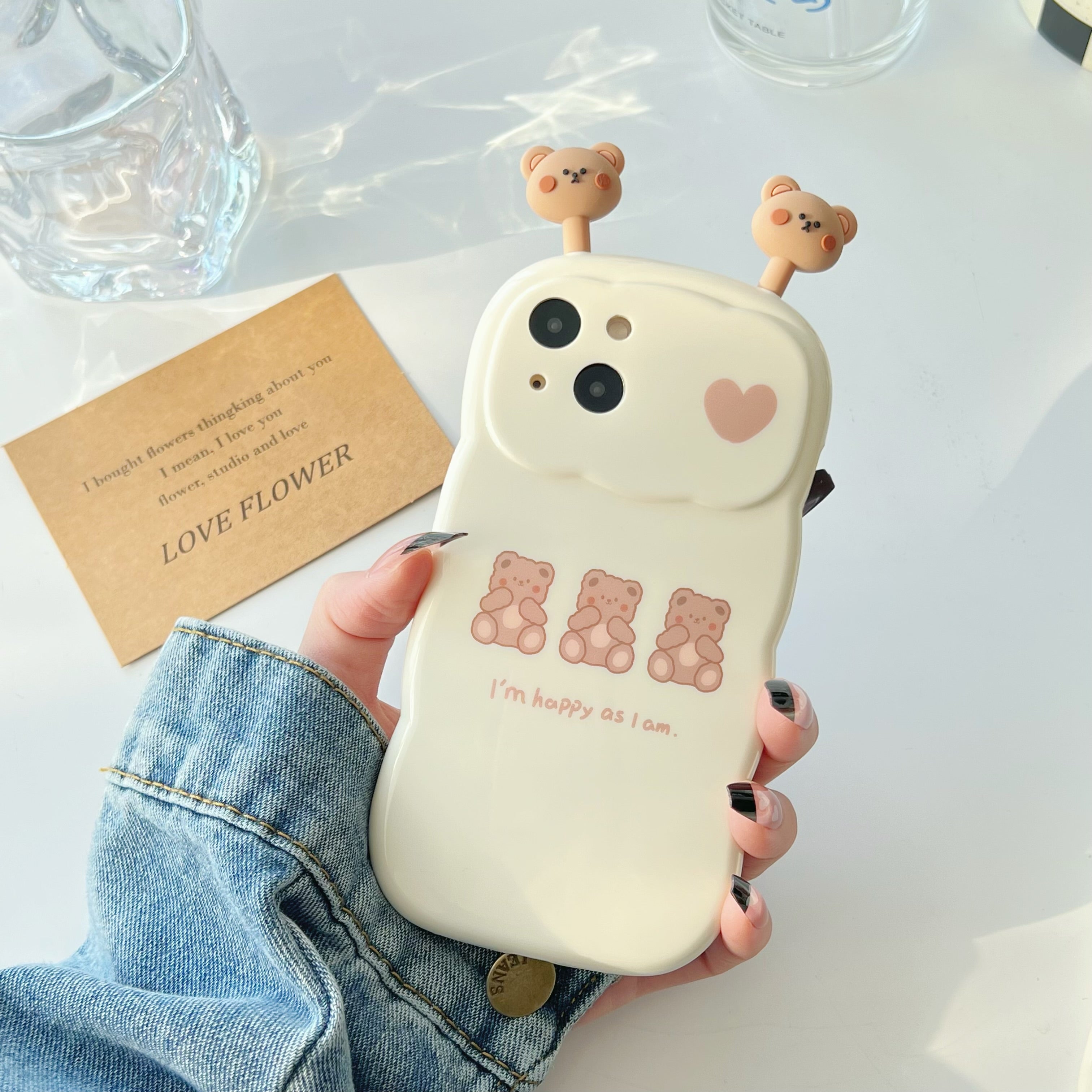 Kawaii Cartoon Bear Phone Case