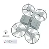 Screw in Ceiling Fan with Light with 3 Adjustable Color Modes Drone Inspired Led Ceiling Fan Light with Extension Rod & Remote Control for Bedroom Living Room Office