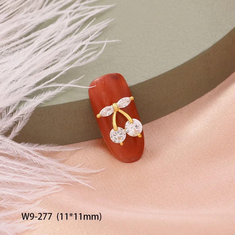 2pcs 2021 New 3D Metal Zircon Nail Art Jewelry Top Zircon Crystal Manicure Zircon Diamond Pendant Japanese Nail Decoration