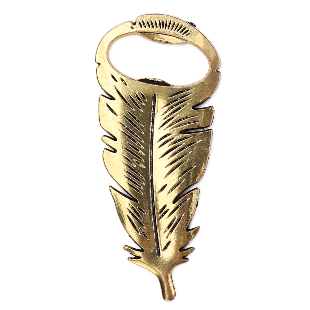 

Creative Shaped Alloy Bottle Opener Wedding Party Favors Decor (Feather, 501 Original